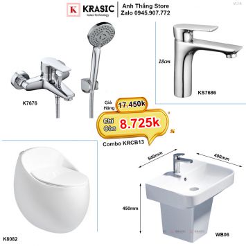 Combo Trọn Bộ Phòng Tắm Thiết Bị Vệ Sinh KRCB13