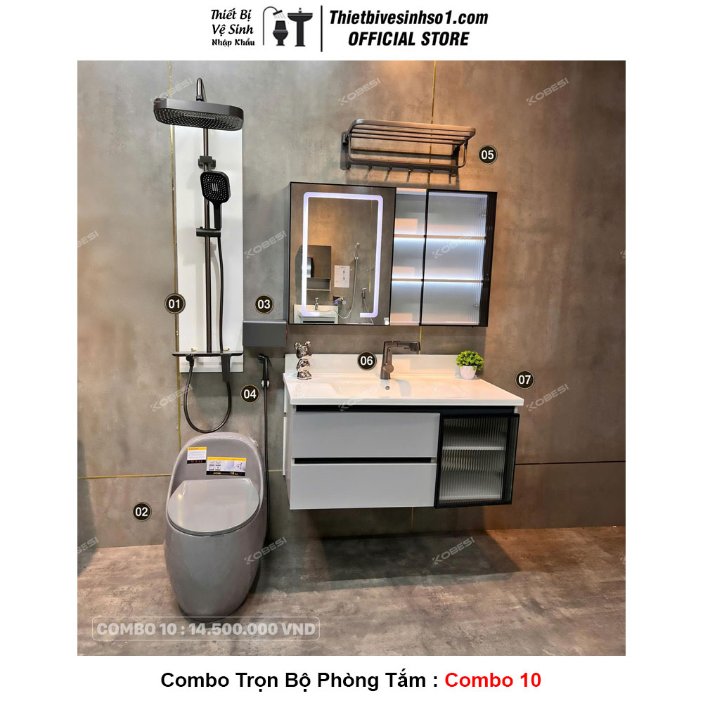 Combo Trọn Bộ Phòng Tắm Thiết Bị Vệ Sinh Combo 10 Combo Trọn Bộ Phòng Tắm Thiết Bị Vệ Sinh Combo 10