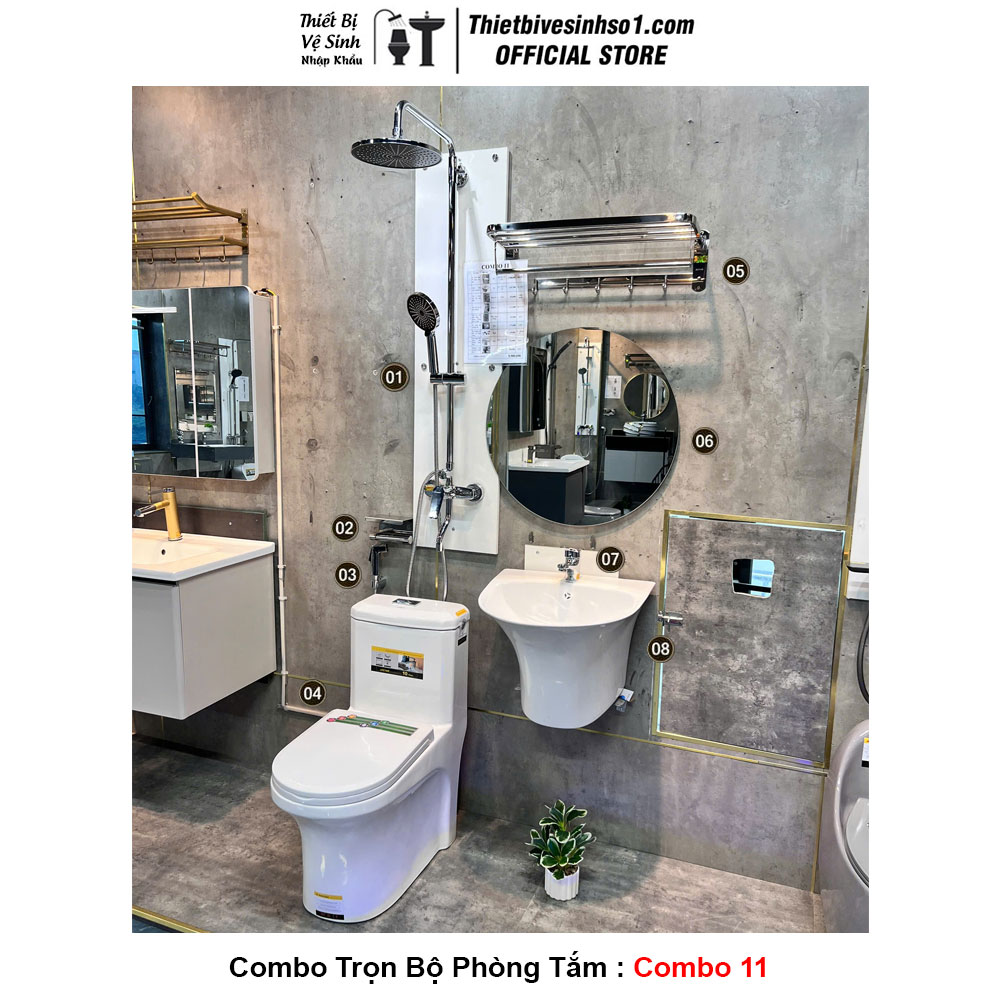 Combo Trọn Bộ Phòng Tắm Thiết Bị Vệ Sinh Combo 11 Combo Trọn Bộ Phòng Tắm Thiết Bị Vệ Sinh Combo 11