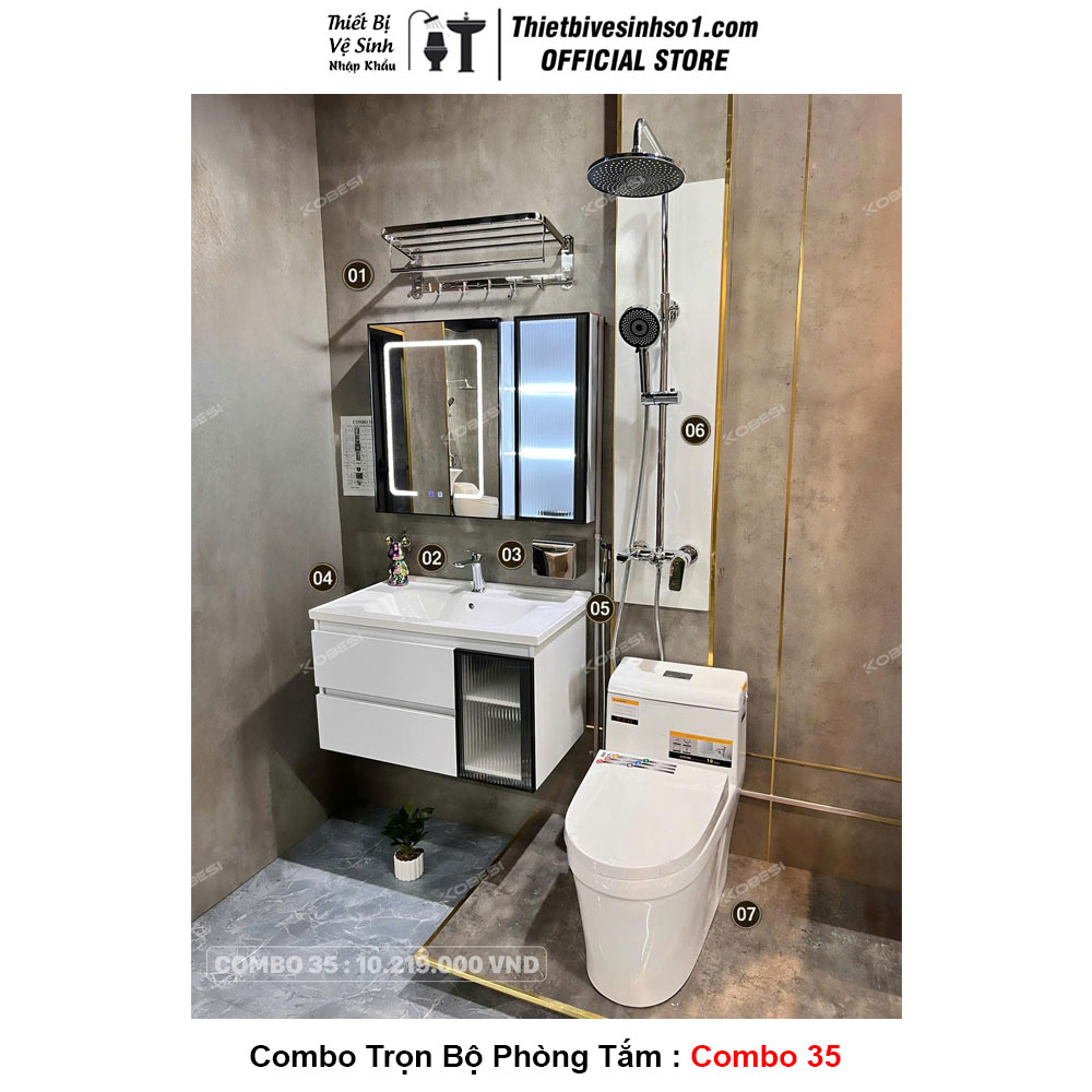 Combo Trọn Bộ Phòng Tắm Thiết Bị Vệ Sinh Combo 35