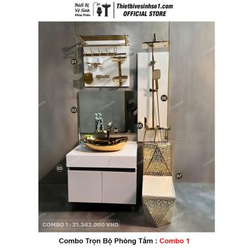 Combo Trọn Bộ Phòng Tắm Thiết Bị Vệ Sinh Combo 1