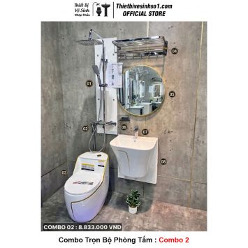 Combo Trọn Bộ Phòng Tắm Thiết Bị Vệ Sinh Combo 2