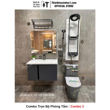 Combo Trọn Bộ Phòng Tắm Thiết Bị Vệ Sinh Combo 3