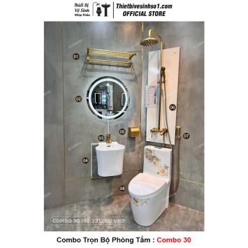 Combo Trọn Bộ Phòng Tắm Thiết Bị Vệ Sinh Combo 30