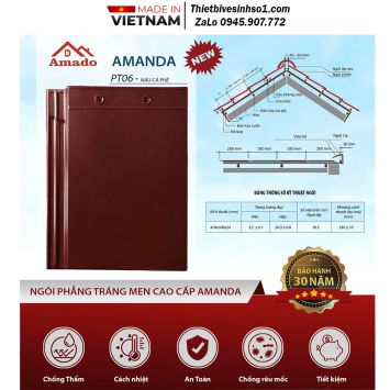 Ngói Phẳng Amado 2 Vít Amanda PT06