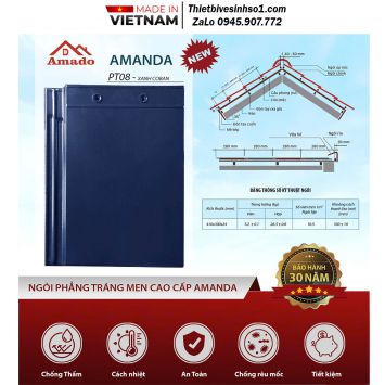 Ngói Phẳng Amado 2 Vít Amanda PT08