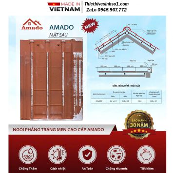 Ngói Phẳng Amado 2 Vít Mặt Sau
