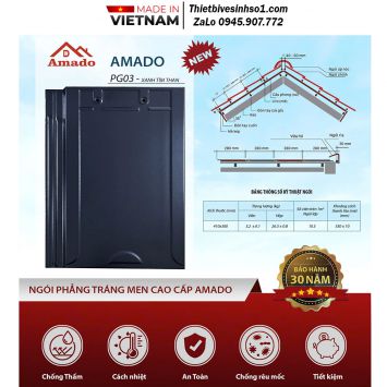 Ngói Phẳng Amado 2 Vít PG03