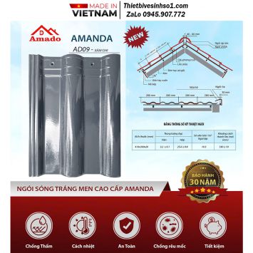 Ngói Sóng Amado 2 Vít Amanda AD09