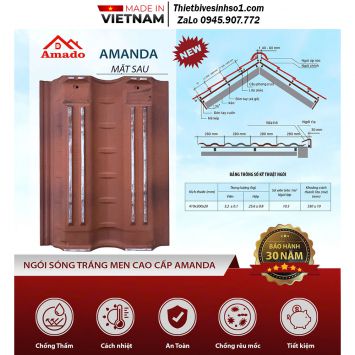 Ngói Sóng Amado 2 Vít Amanda Mặt Sau