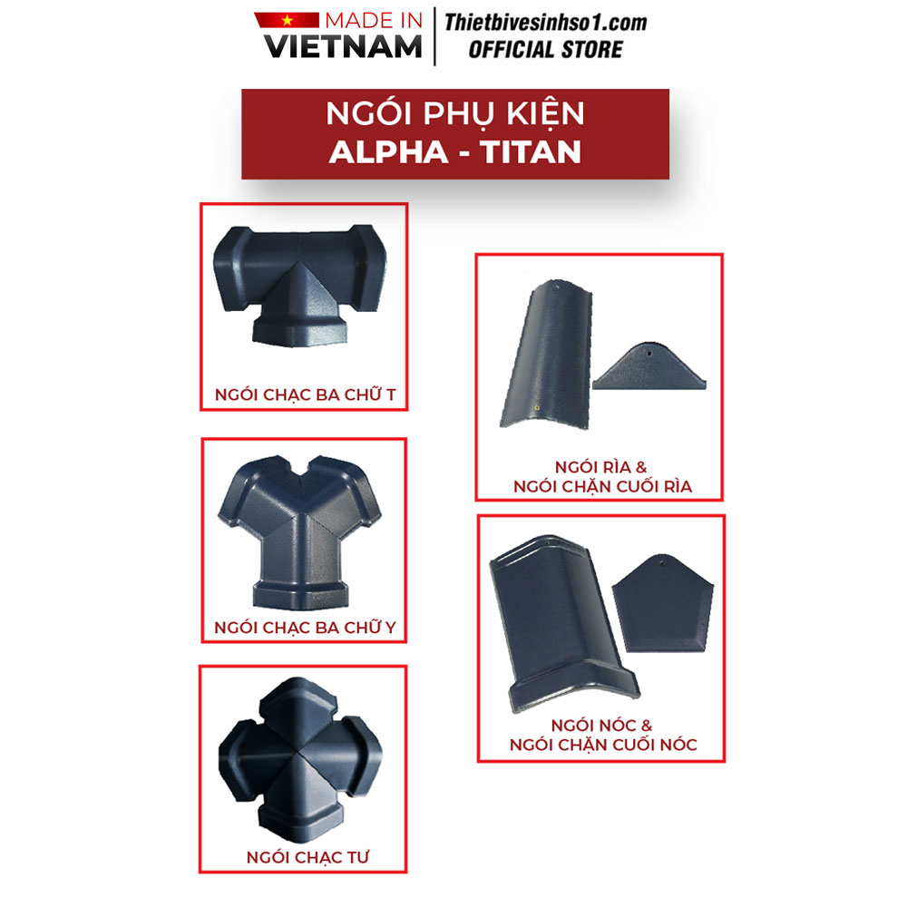 Ngói Phẳng Đồng Tâm 1 Vít ALPHA Ngói Phẳng Đồng Tâm 1 Vít ALPHA