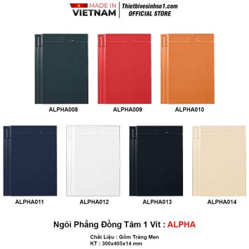 Ngói Phẳng Đồng Tâm 1 Vít ALPHA