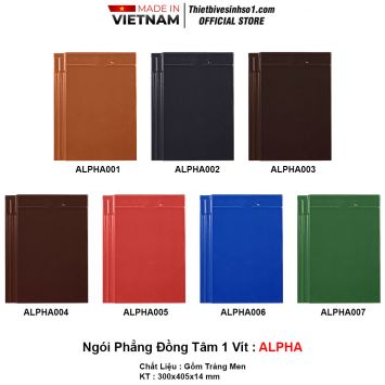 Ngói Phẳng Đồng Tâm 1 Vít ALPHA