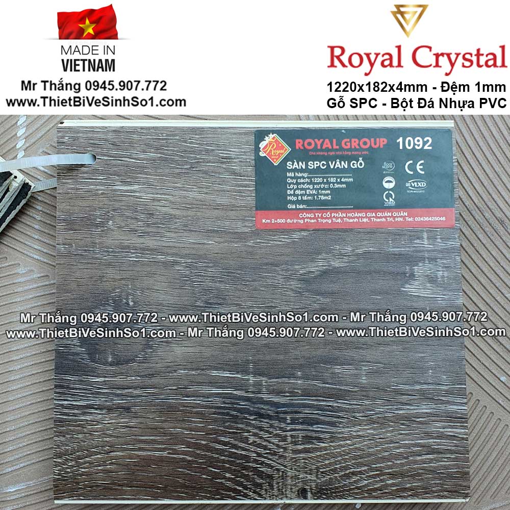 Sàn Gỗ SPC Royal Crystal 1092 | Tổng Kho Sàn Gỗ Hà Nội
