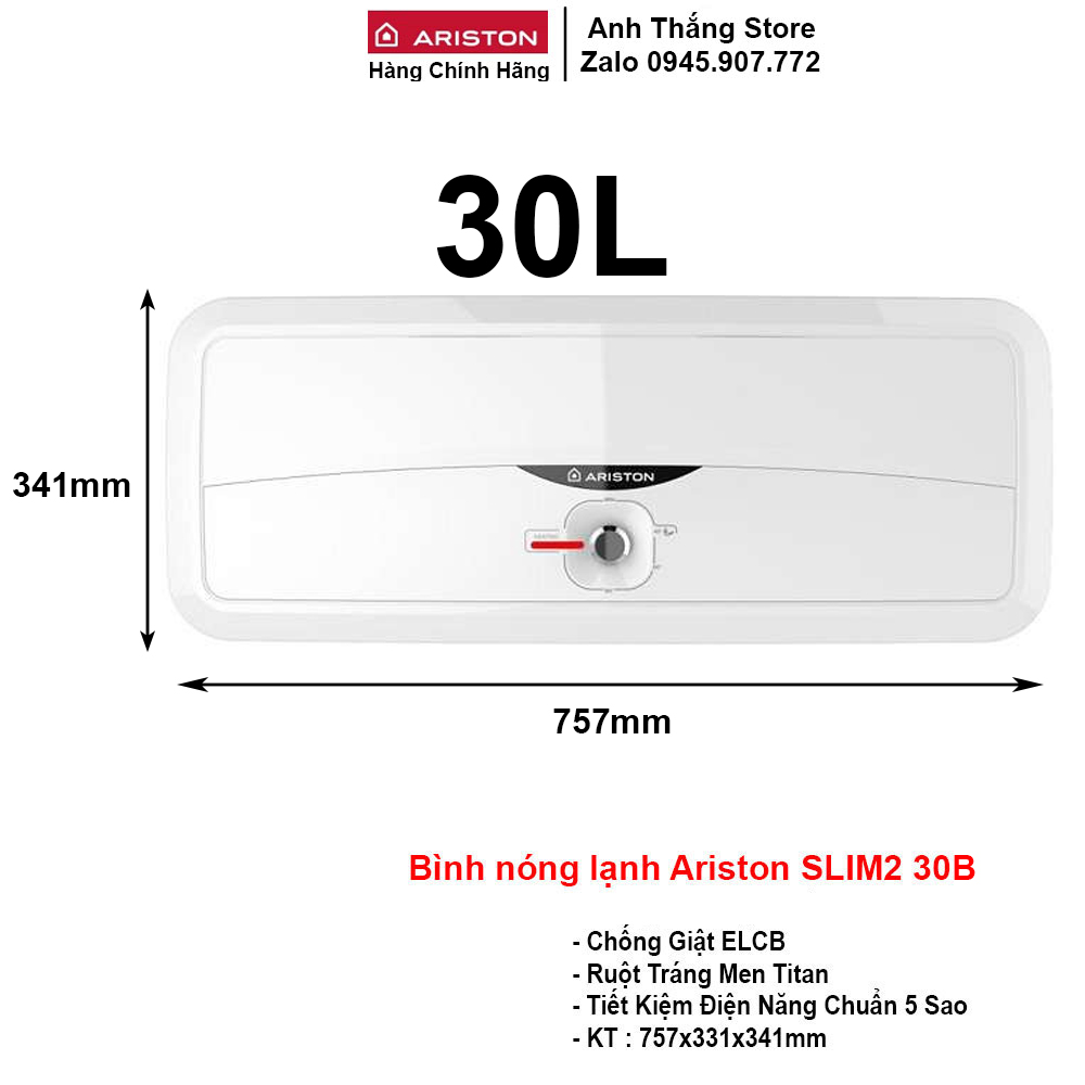Bình Nước Nóng Ariston Slim 2 30B
