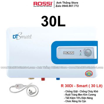 Bình Nước Nóng Rossi Smart 30L Ngang
