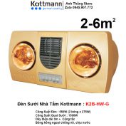 Đèn Sưởi Nhà Tắm Kottmann K2B-HW-G