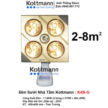 Đèn Sưởi Nhà Tắm Kottmann K4B-G