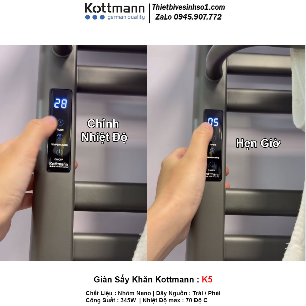 Giàn Sấy Khăn Kottmann K5-5 Giàn Sấy Khăn Kottmann K5-5