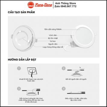 Đèn LED Panel Rạng Đông PT04.V2 ĐM