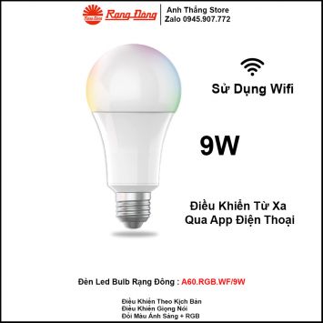 Đèn LED Bulb Rạng Đông A60.RGB.WF/9W