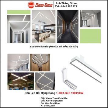 Đèn Led Linear Rạng Đông LR01.BLE 1000/20W