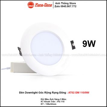 Đèn LED Âm Trần Downlight Rạng Đông AT02 ĐM 110/9W