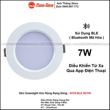 Đèn LED Âm Trần Downlight Rạng Đông AT20.BLE 90/7W