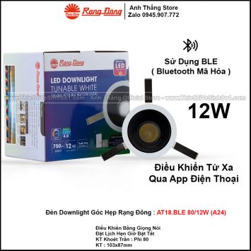 Đèn LED Âm Trần Downlight Rạng Đông AT18.BLE 80/12W (A24)