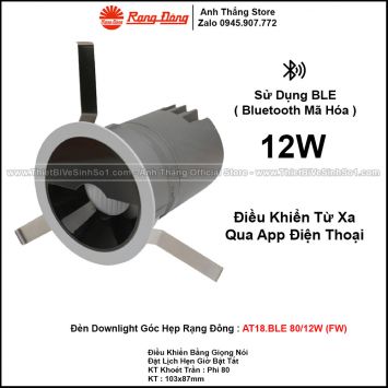 Đèn LED Âm Trần Downlight Rạng Đông AT18.BLE 80/12W (FW)