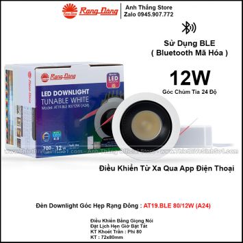 Đèn LED Âm Trần Downlight Rạng Đông AT19.BLE 80/12W (A24)