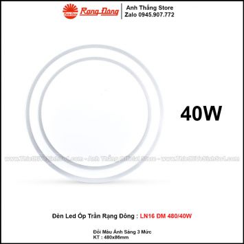 Đèn LED Ốp Trần Rạng Đông LN16 ĐM 480/40W