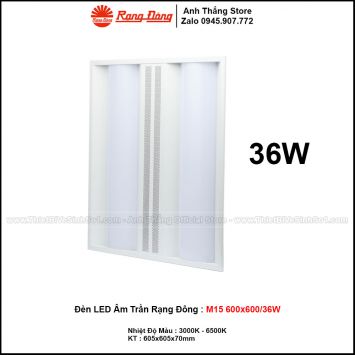 Đèn LED Âm Trần Rạng Đông M15 600x600/36W