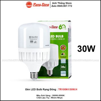 Đèn LED Bulb Rạng Đông TR100N1/30W.H