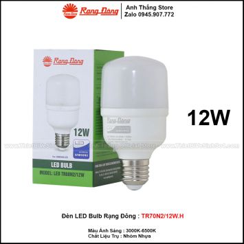 Đèn LED Bulb Rạng Đông TR70N2/12W.H