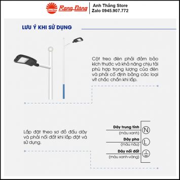 Lưu Ý Đèn LED Chiếu Sáng Đường Rạng Đông CSD08