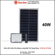 Đèn LED Chiếu Pha Năng Lượng Mặt Trời Rạng Đông CP02.SL.RF 40W