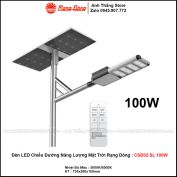 Đèn LED Đường Năng Lượng Mặt Trời Rạng Đông CSD02.SL 100W