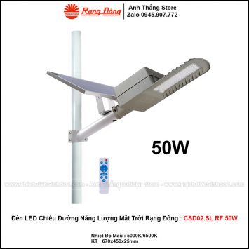 Đèn LED Đường Năng Lượng Mặt Trời Rạng Đông CSD02.SL.RF 50W