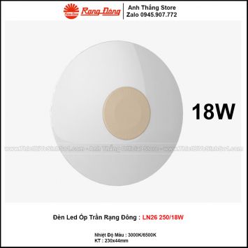 Đèn LED Ốp Trần Rạng Đông LN26 250/18W