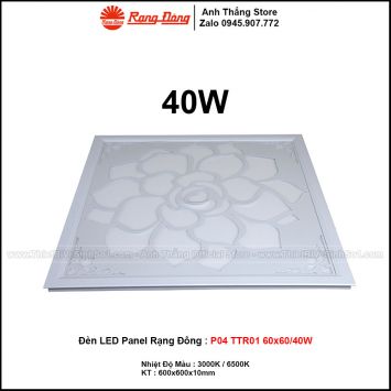 Đèn LED Panel Rạng Đông P04 TTR01 60x60/40W