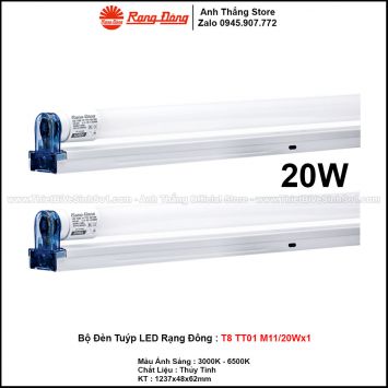 Bộ Đèn Tuýp LED Rạng Đông T8 TT01 M11/20Wx1