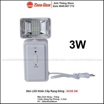 Đèn LED Khẩn Cấp Rạng Đông KC05 3W