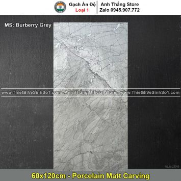 Gạch 60x120 Ấn Độ Burberry Grey