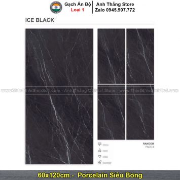 Gạch 60x120 Ấn Độ ice Black