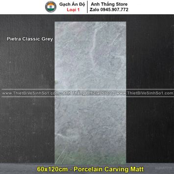 Gạch 60x120 Ấn Độ Pietra Classic Grey