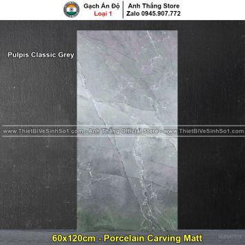 Gạch 60x120 Ấn Độ Pulpis Classic Grey