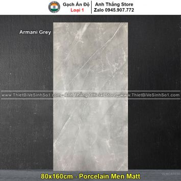 Gạch 80x160 Ấn Độ Armani Grey