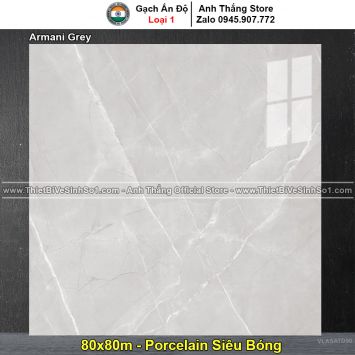 Gạch 80x80 Ấn Độ Armani Grey