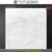 Gạch 1,2m x 1,2m Ấn Độ PEARL ONYX Vân Vàng Đỏ